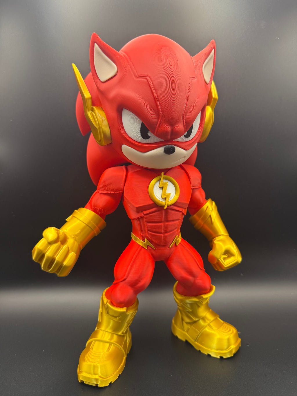Sonic Flash Mashup 3D Printed Figure | Custom Gaming & Comic Display Collectible