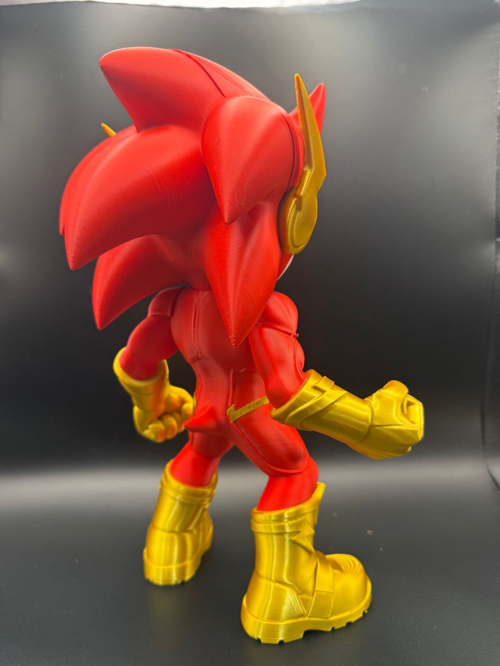Sonic Flash Mashup 3D Printed Figure | Custom Gaming & Comic Display Collectible