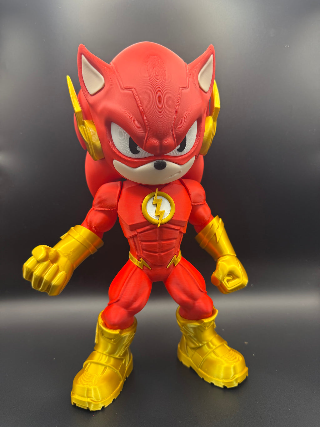 Sonic Flash Mashup 3D Printed Figure | Custom Gaming & Comic Display Collectible